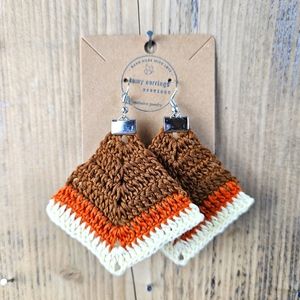 Handmade crochet earrings elegant earrings woven hoops accessories and jewelry